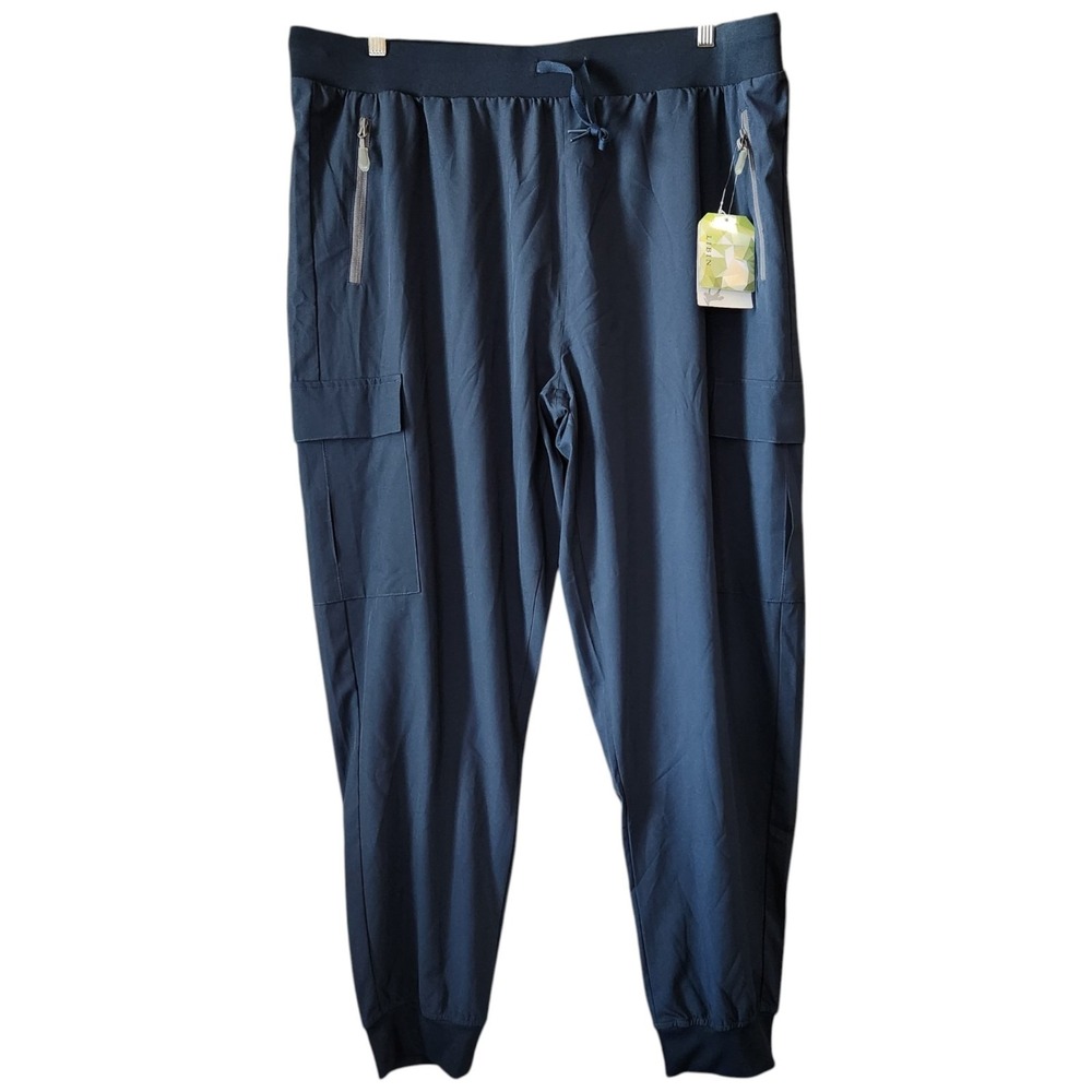 LIBIN‎ Cargo Jogger Pants 3XL Hiking UPF 50 Quick Dry Waterproof Navy Blue NWT